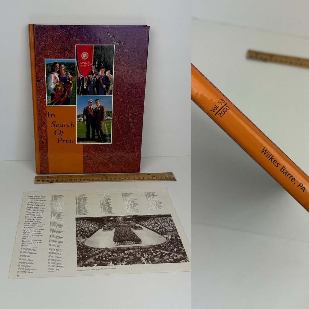 Vtg 2000 Volume 53 Kings College Yearbook Wilkes Barre Pa In Search of‎ Pride